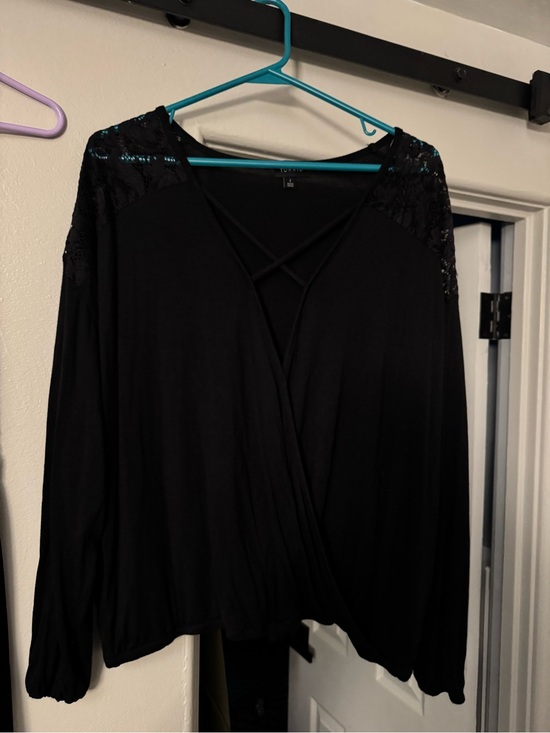 torrid Tops - Torrid Black Lace Long Sleeve Top